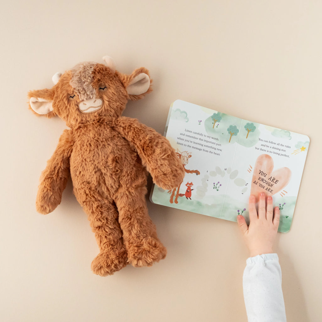 slumberkins plushie and emotions book for kids