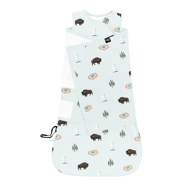 Nature-inspired style meets softness in the Kyte Baby Sleep Bag Swaddler XS in Yellowstone, a sleep sack baby option