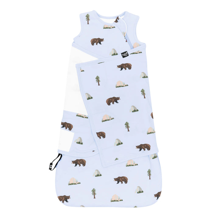 Silky bamboo fabric defines the Kyte Baby Sleep Bag Swaddler XS in Yosemite, ideal as a baby sleep sacks solution