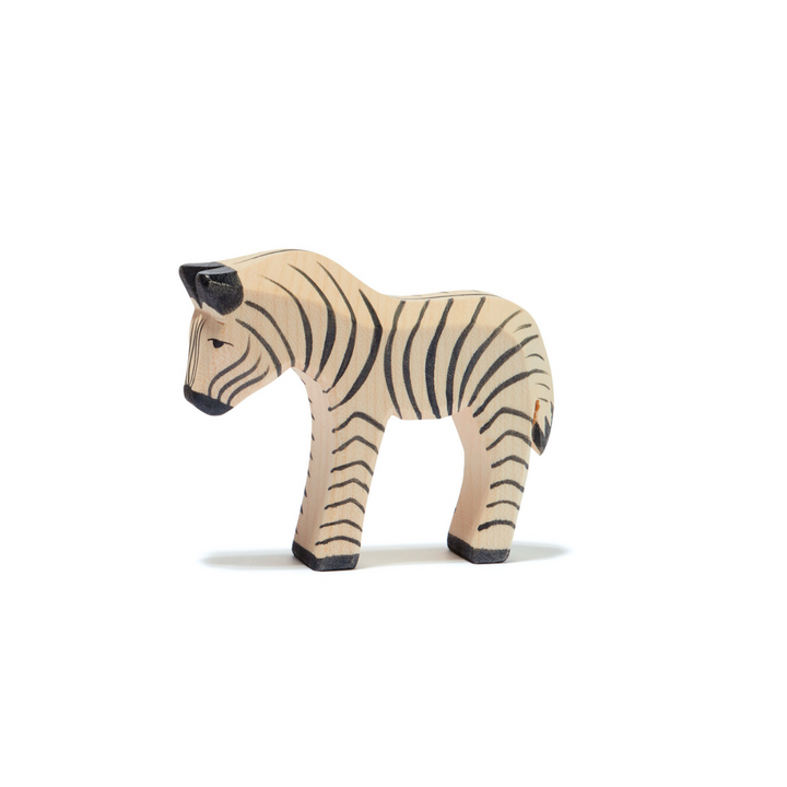 Ostheimer Zebra, Small, a hand-carved wooden zebra toy made in Germany
