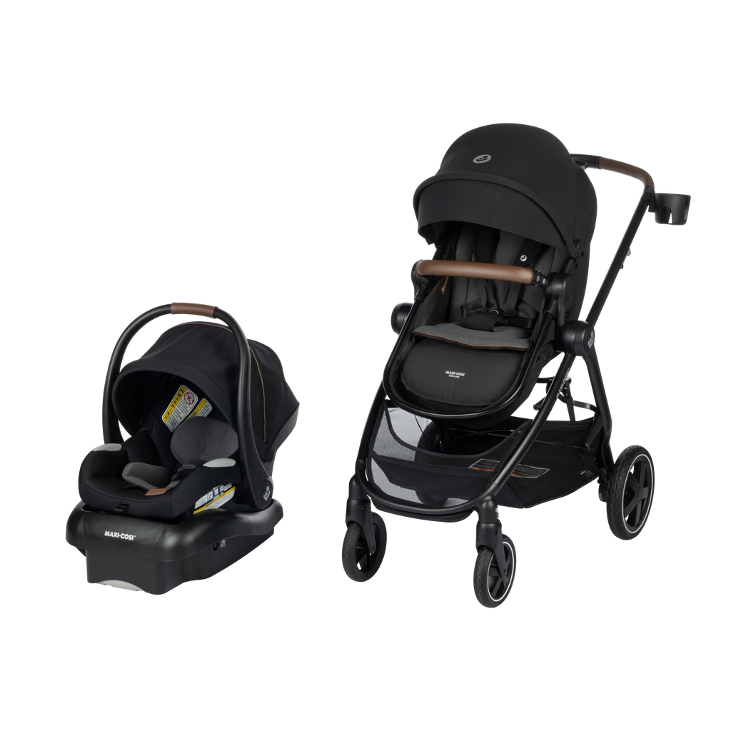 Maxi-Cosi zelia luxe 5-in-1 modular travel system Reversible stroller seat in black 