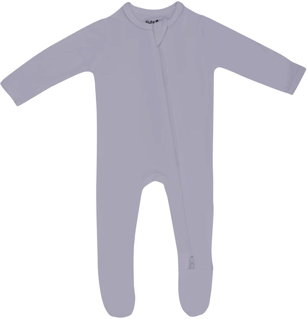 kyte baby zippered footie pajamas haze purple