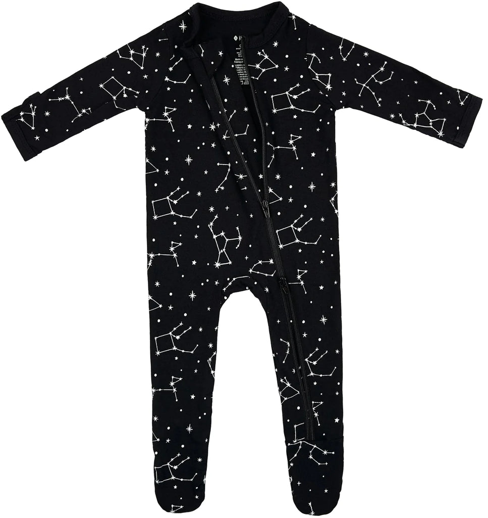 Kyte baby clothes black constellation romper pajamas