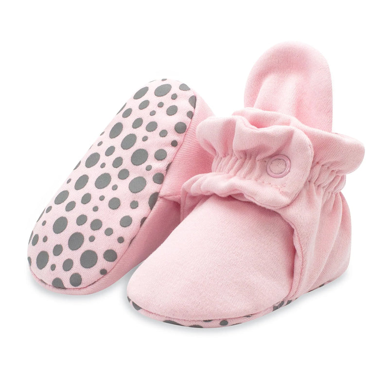 Cozie Fleece Booties with Grippers Pinks