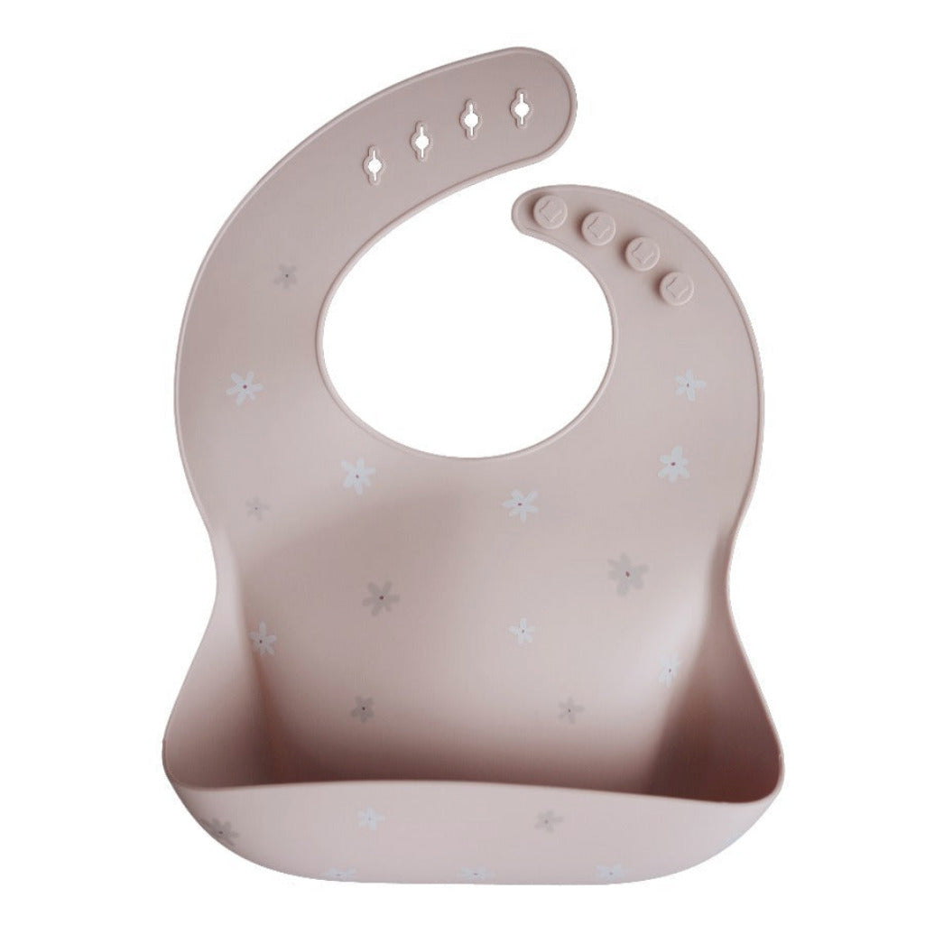 Mushie Silicone Bib for Kids, Durable and Soft Silicone Bibs to Keep Kids Clean During Meals