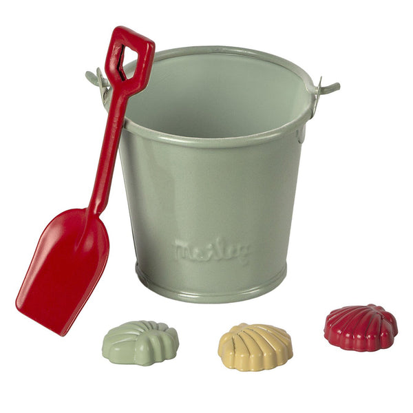 Maileg Sand Bucket & Molds Children's Pretend Doll Toy Accessories vintage green red yellow