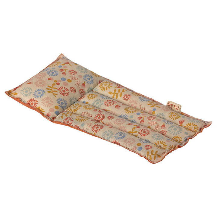 Maileg Flower Air Mattress Children's Pretend Play Doll Accessory vintage floral pink blue yellow beige