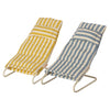 Maileg Mouse Beach Chair Set Children's Pretend Dollhouse Accessories yellow blue striped loungers