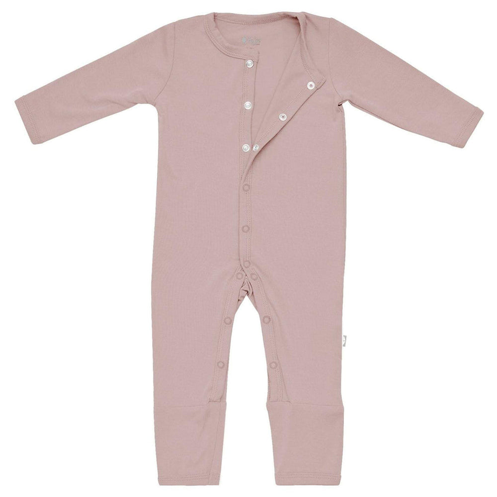 Kyte baby girl button romper in pink