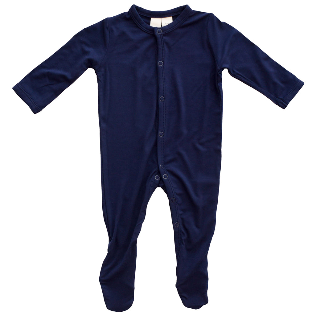 kyte baby bamboo baby pajamas in navy