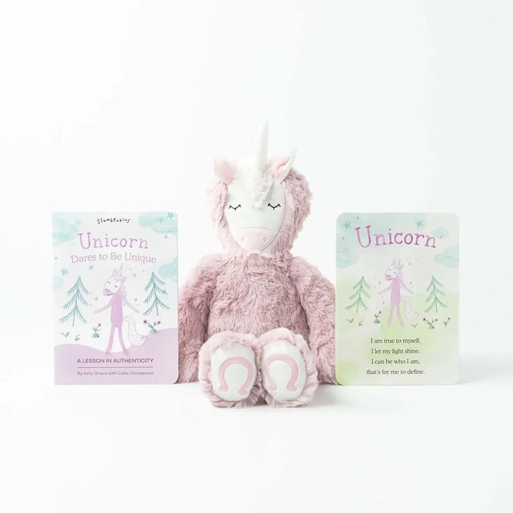 Slumberkins Rose Unicorn stuffed animal for learning Authenticity