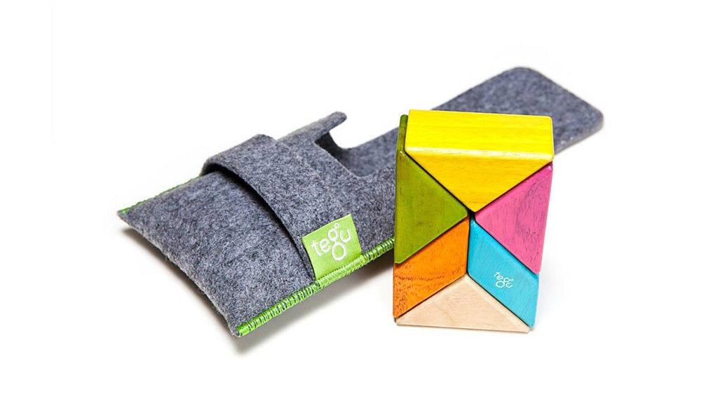 Tegu wood toys pocket pouch prism