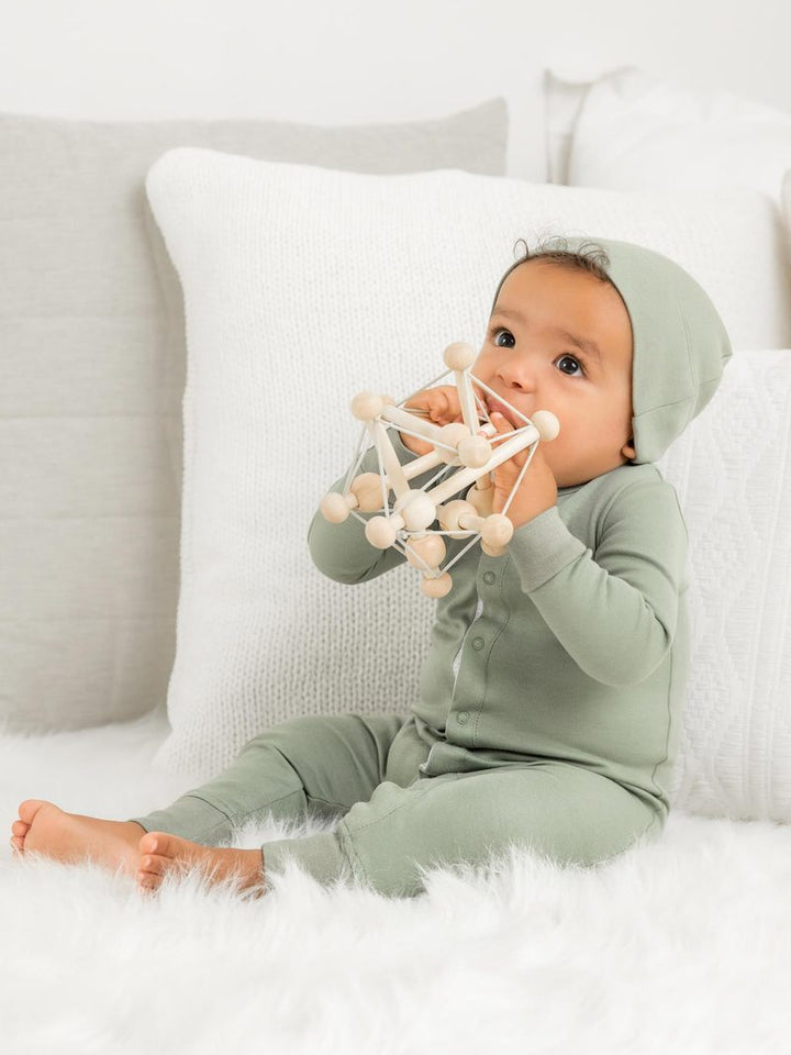 Colored Organics Knot Hat baby girls clothes in Thyme