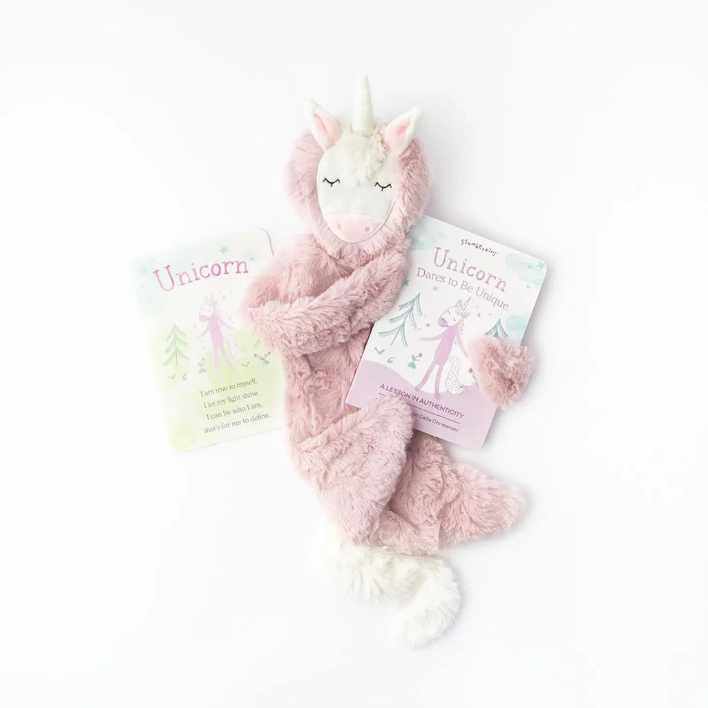 Slumberkins Rose Unicorn Snuggler stuffed animal