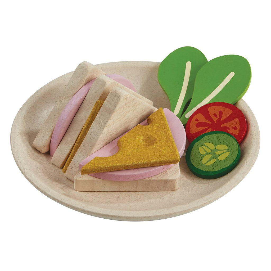 Plan Toys Sandwich Children's Pretend Play Kitchen Food Toy multicolored assortment