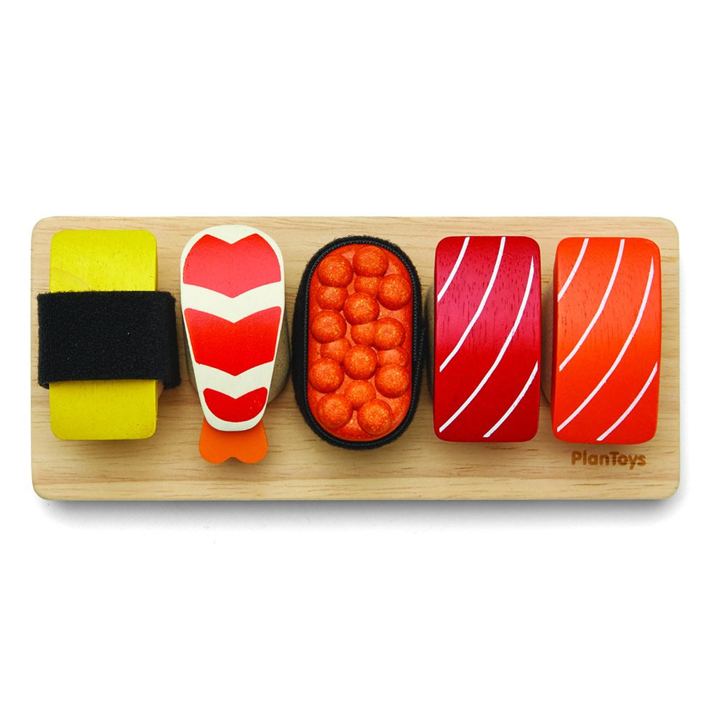 lifestyle_1, Plan Toys Sushi Set Children's Pretend Play Kitchen Food Set multicolored fish asian cuisine