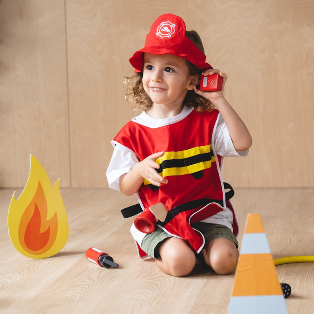 lifestyle_3, Plan Toys Fire Fighter Play Set Children's Pretend Role Playing Kit