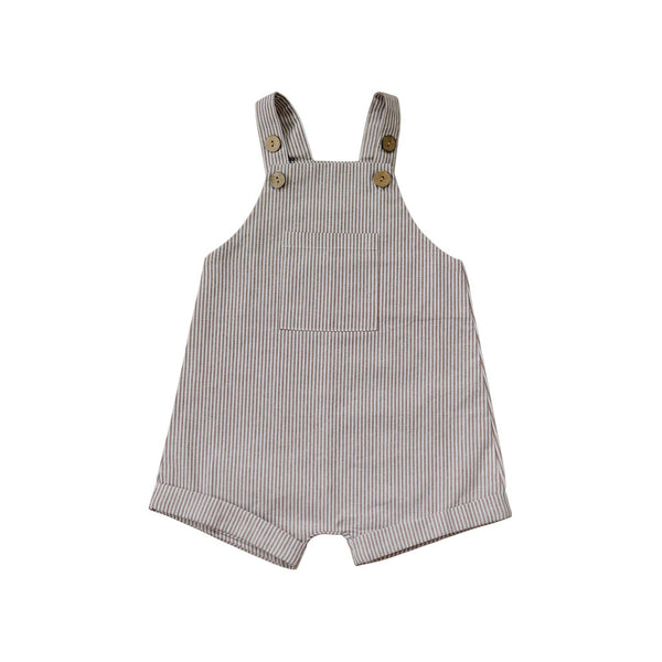 Mebie baby clothes pin striped overalls