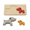 lifestyle_2, Plan Toys Dog Puzzle Children's Wooden Toy Game small yellow medium red large grey