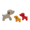 lifestyle_3, Plan Toys Dog Puzzle Children's Wooden Toy Game small yellow medium red large grey