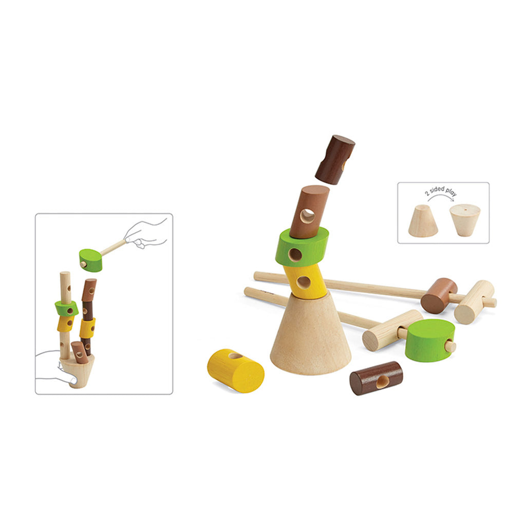 lifestyle_1, Plan Toys Stacking Logs Game Children's Wooden Toy