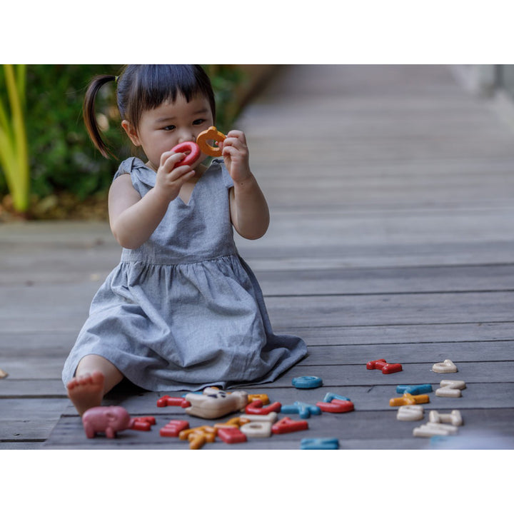 lifestyle_4, Plan Toys Uppercase Alphabet Block Set Children's Early Learning Toy