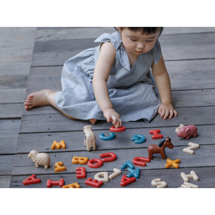 lifestyle_3, Plan Toys Uppercase Alphabet Block Set Children's Early Learning Toy