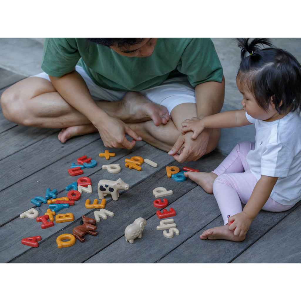 lifestyle_3, Plan Toys Lowercase Alphabet Block Set Children's Early Learning Toy
