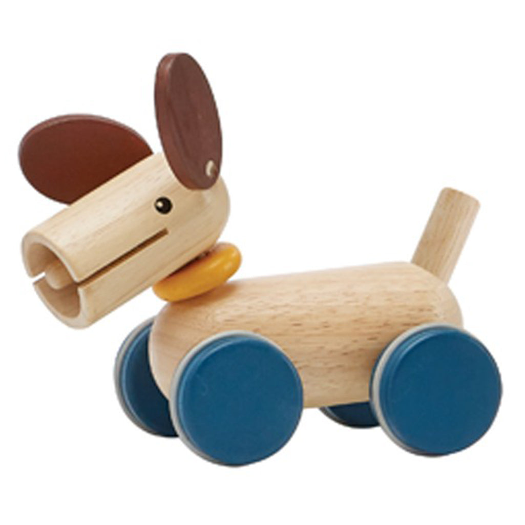 Plan Toys Push & Pull Puppy Children's Wooden Activity Toy Hazel & Fawn