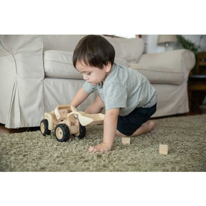 Wooden bulldozer from Plantoys toys for kids