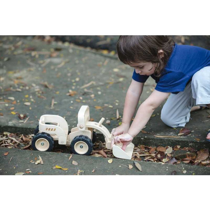 Bulldozer wooden toy from Plantoys