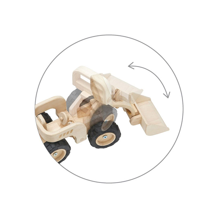 Bulldozer wood toy from Plantoys