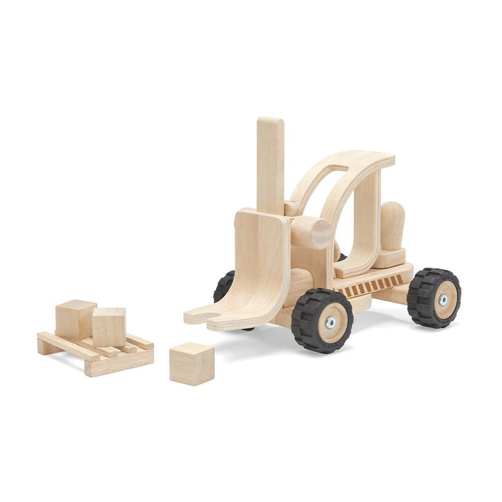 Fire truck toy from PlanWood, crafted in natural wood, perfect for kids' imaginative play.