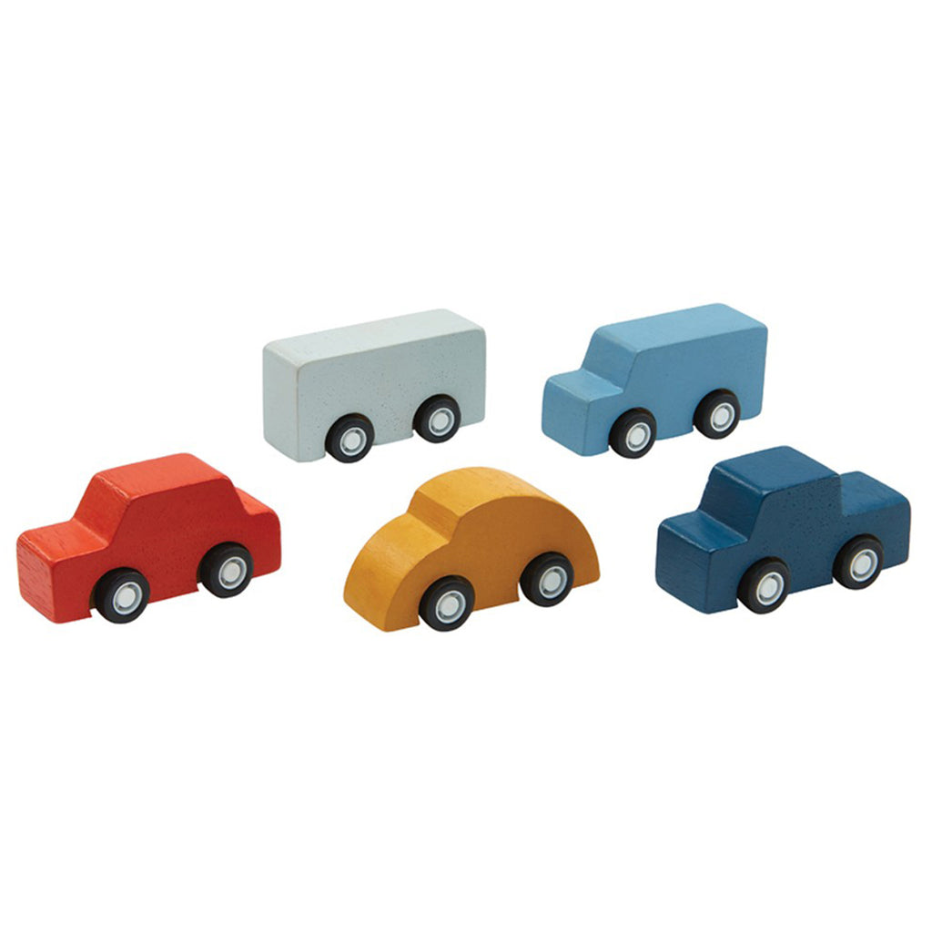 Plan Toys Mini Car Set Children's Wooden Toy Vehicles multicolored