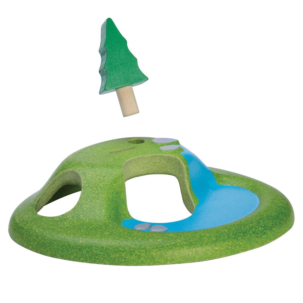 lifestyle_4, Plan Toys Woodland Animal Set Children's Pretend Play Doll Toy owl squirrel beaver deer rabbit fox bear fig logs waterfal 