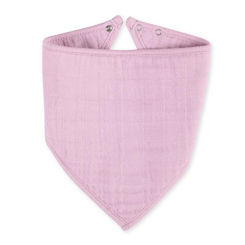 aden + anais Classic Bandana Bibs in Pink Mist, perfect for toddlers and infants during feeding.