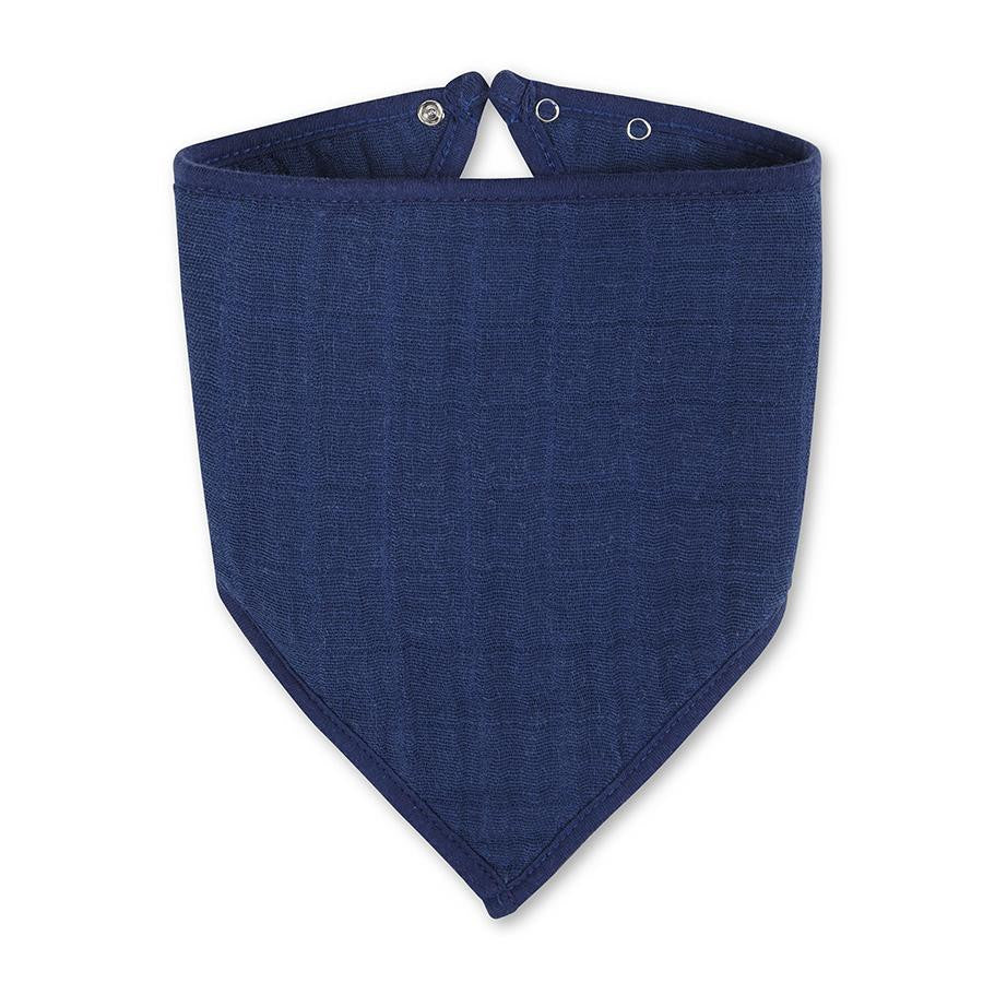 aden + anais Classic Bandana Bibs in Navy, offering timeless style for mealtime.