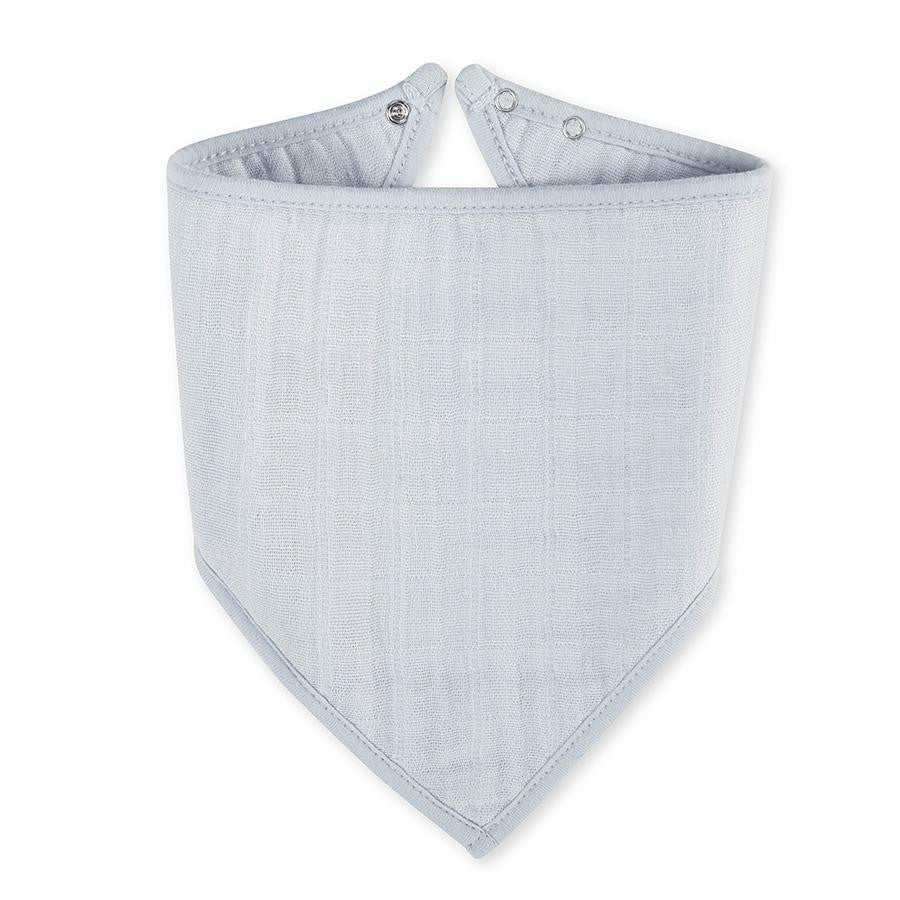 aden + anais Classic Bandana Bibs in Micro Chip Grey, neutral and chic for any outfit.