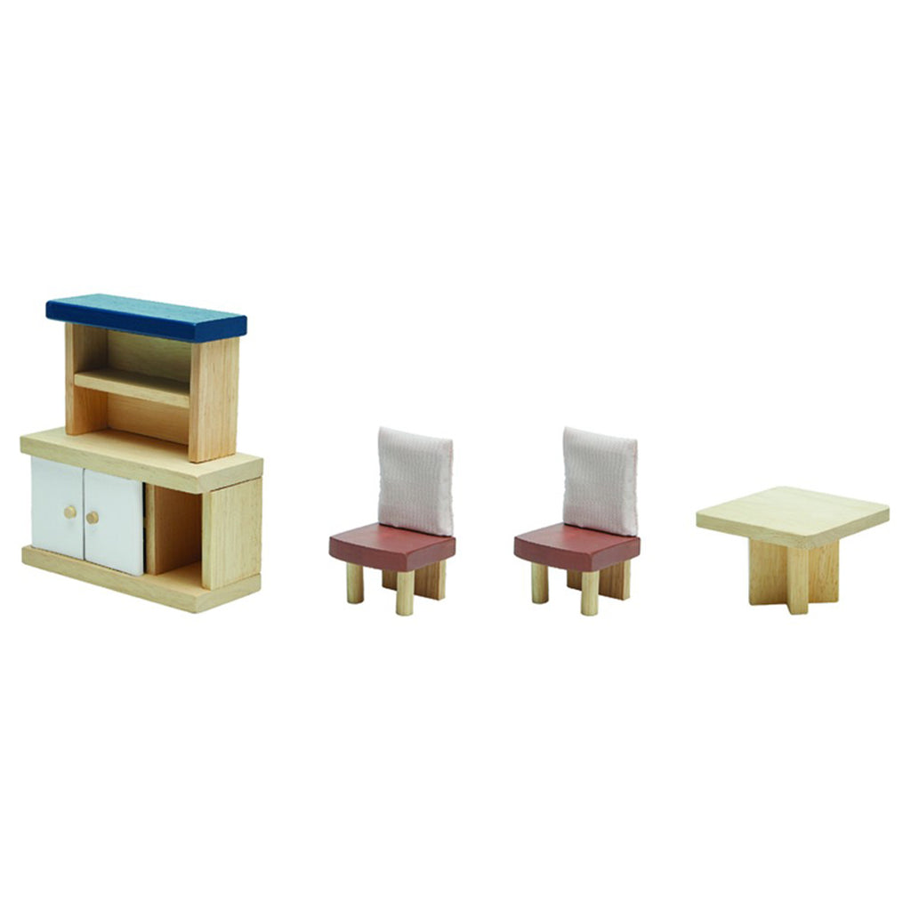 lifestyle_1, Plan Toys Orchard Dining Room Set Children's Dollhouse Accessory