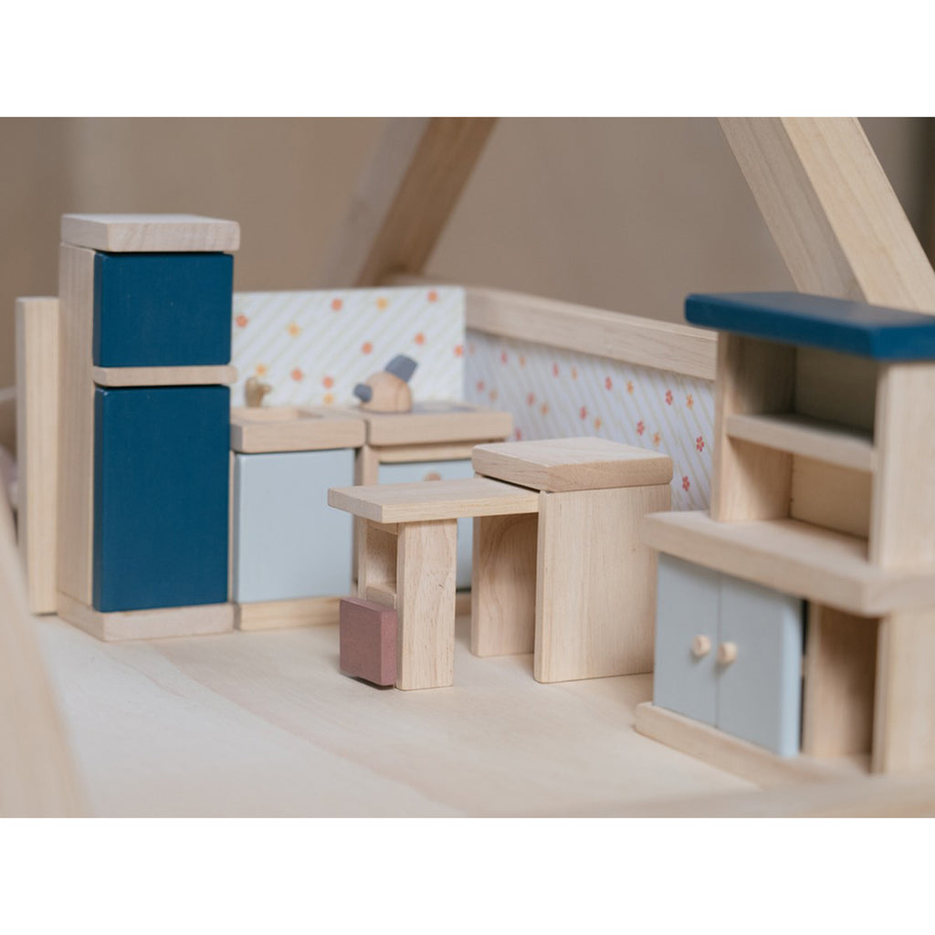 lifestyle_2, Plan Toys Orchard Kitchen Set Children's Pretend Dollhouse Accessory