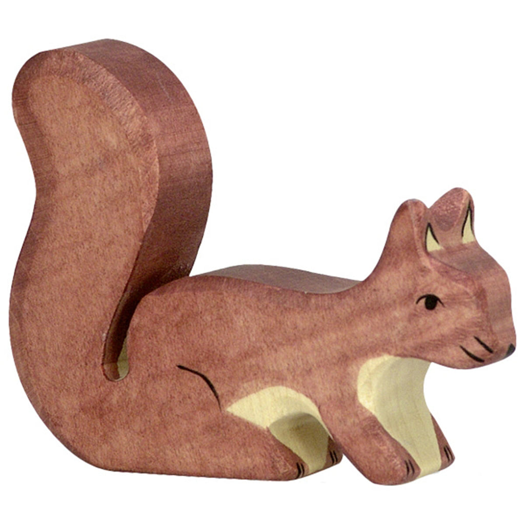 Holztiger Standing Brown Squirrel Wooden Children's Pretend Play Toy 