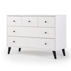 dadada Austin 5-drawer nursery dresser in White