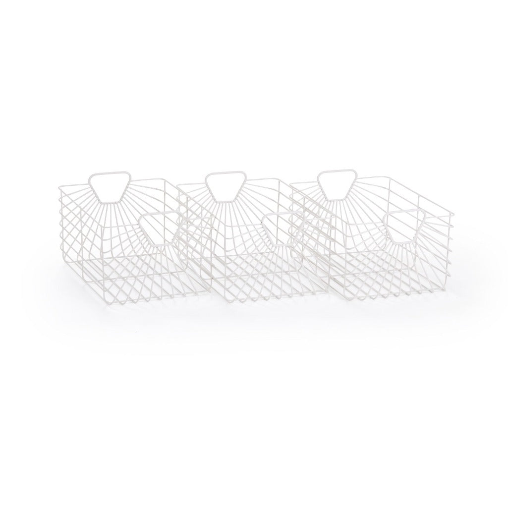 dadada nursery furniture storage basket in white