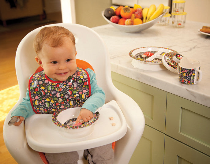 Baby wearing SugarBooger Mini Bib, showcasing comfort and practicality for little ones.