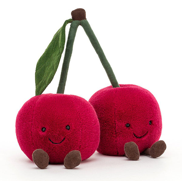 Jellycat Cherries Amuseables Children's Stuffed Animal Toy red fruit