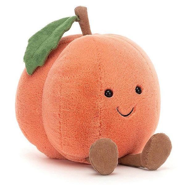 Jellycat Peach Amuseables Children's Stuffed Animal Toy orange pink fruit