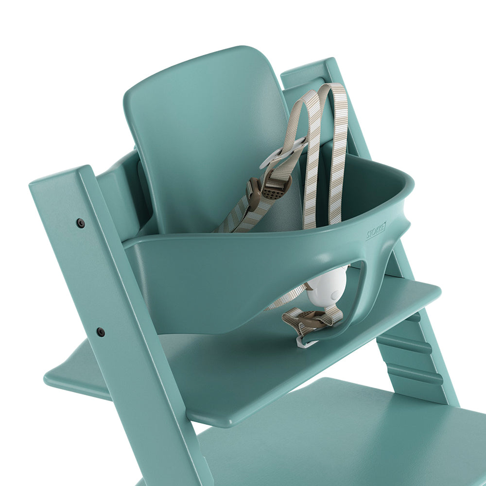 Stokke Adjustable Ergonomic Tripp Trapp high chair baby in aqua blue