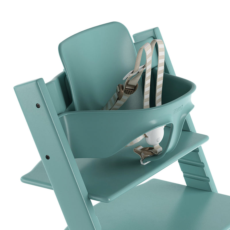 Stokke Adjustable Ergonomic Tripp Trapp high chair baby in aqua blue