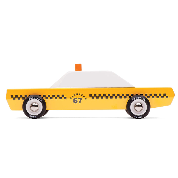 Side of Candylab CandyCab Children's Wooden Toy Taxi Cab