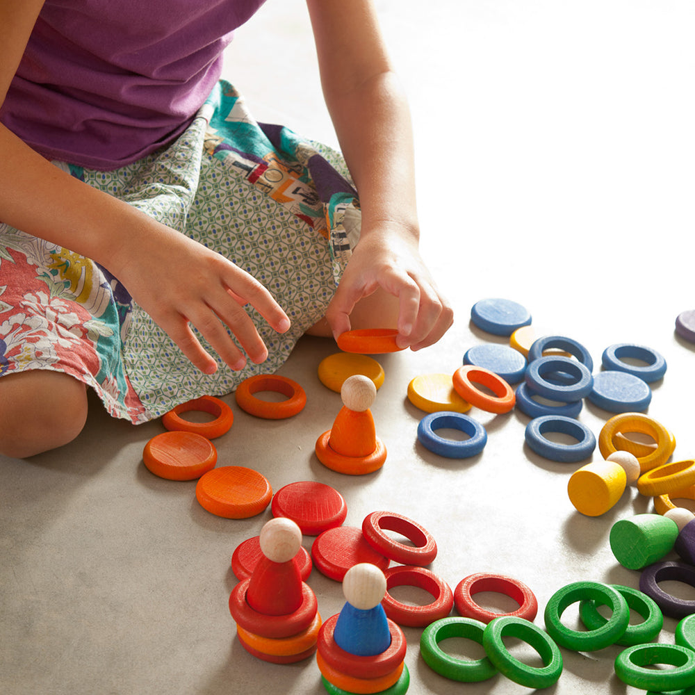 Grapat Nins, Rings, & Coins Montessori wooden toys